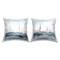 Stupell Industries Tranquil White Sailboats Nautical Ocean Waves 2 Pillow Set, 18" x 18"